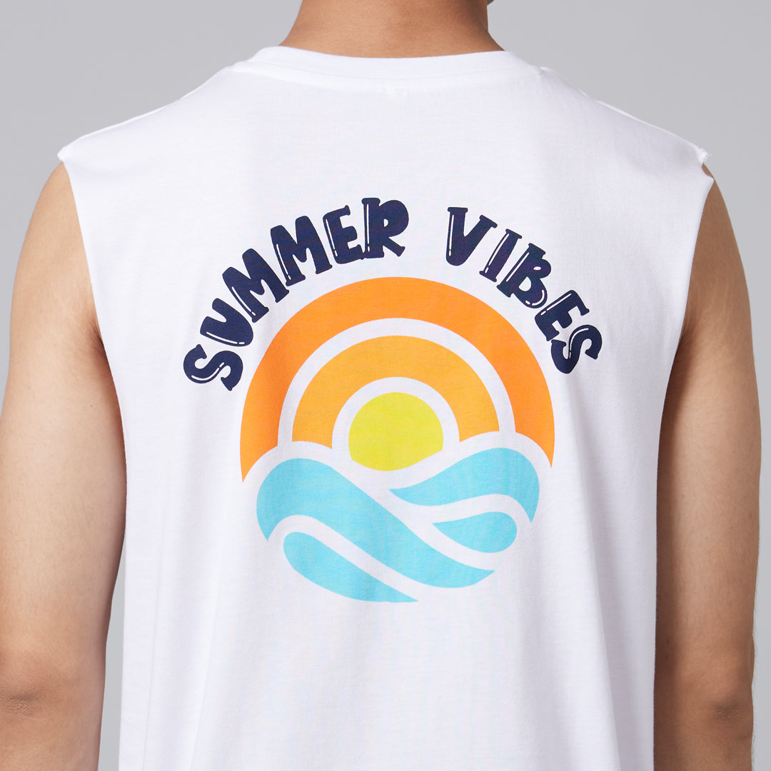 Summer Vibes Mens Sleeveless T-Shirt