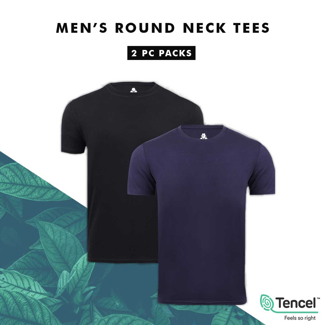 Men's TENCEL™ Modal-Round Neck-Black Navy