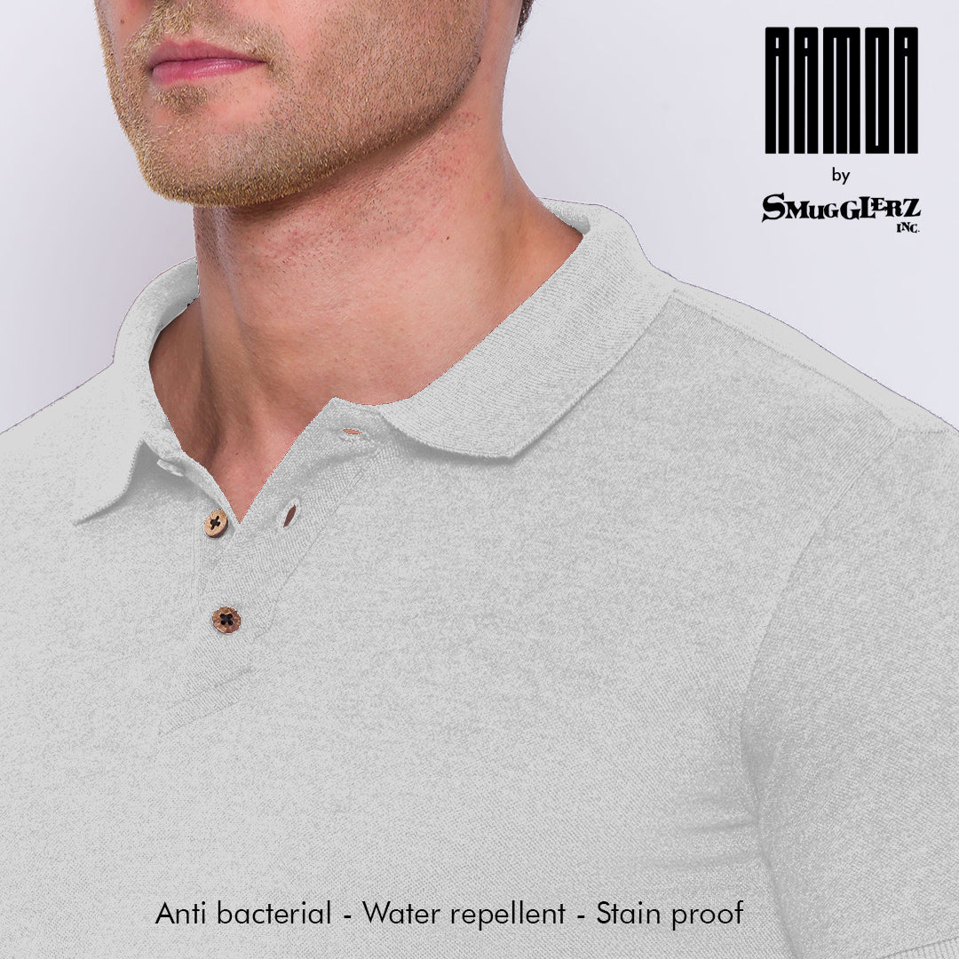 Men's ARMOR Polo T-shirt-Light Grey