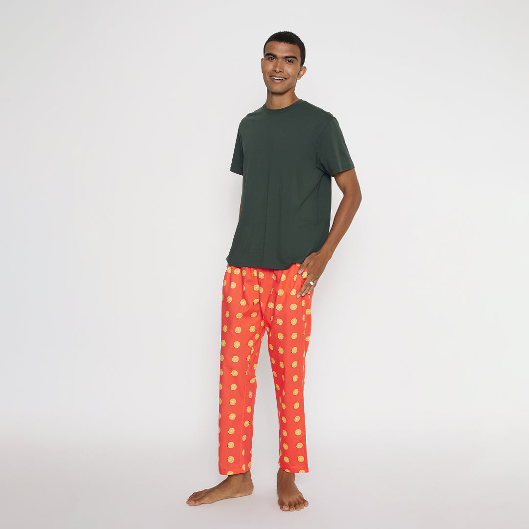 Get Squeezin Orange Men's Pyjama