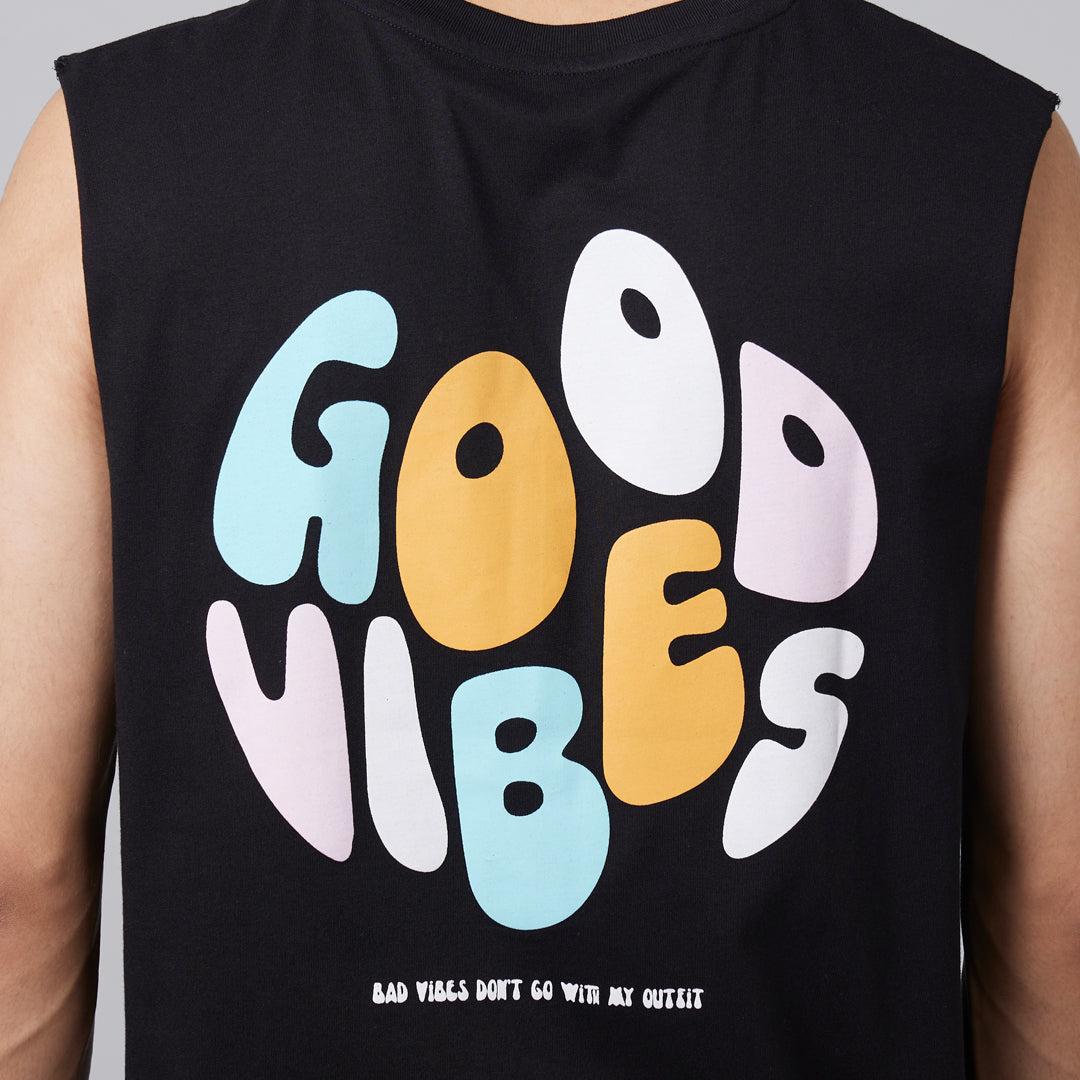 Good Vibes Mens Sleeveless T-Shirt