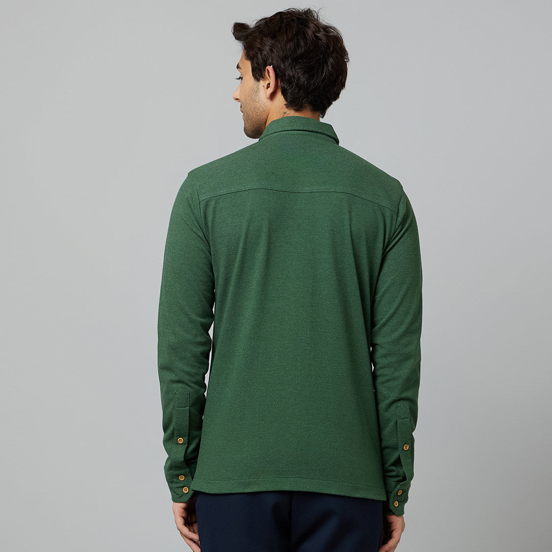 Mens-ARMOR-Full Sleeve Shirt-Forest-Green