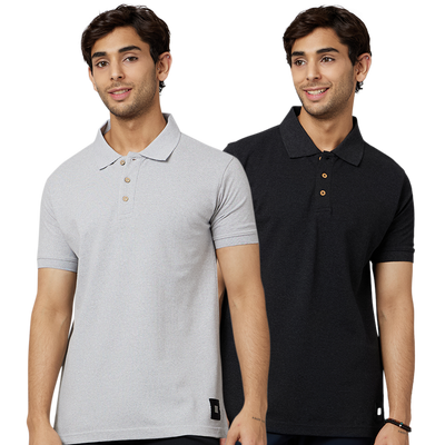 Men's ARMOR Polo 2 PC Pack Charcoal-Grey