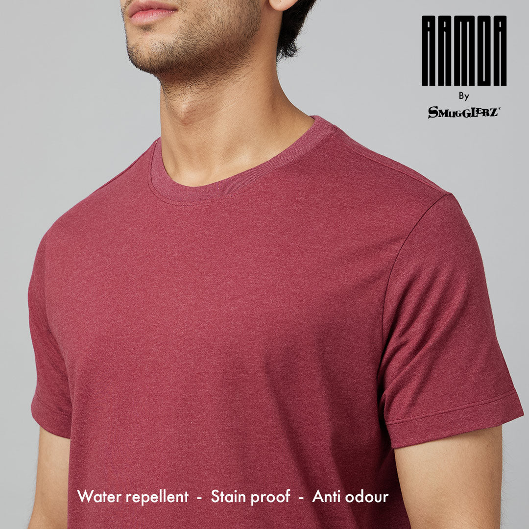 Men's-ARMOR-Crew Neck T-shirt-Mars Red