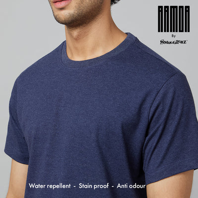 Men's ARMOR Crew Neck T-shirt 3 PC PACK Navy-Black-Charcoal