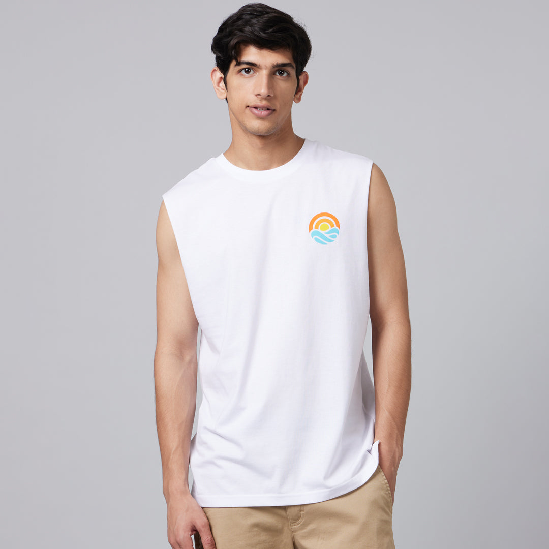 Summer Vibes Mens Sleeveless T-Shirt