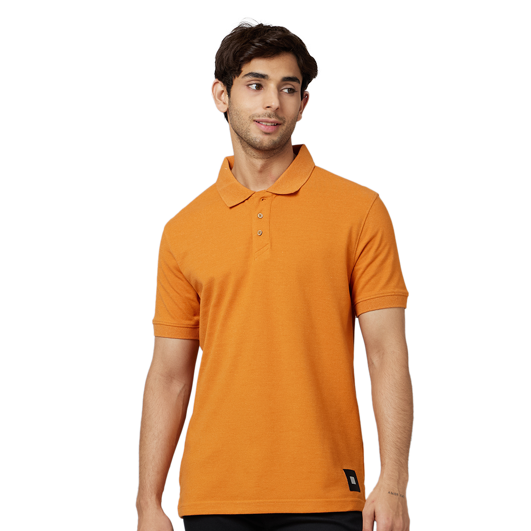 Men's-ARMOR-Polo T-shirt-Orange Marmalade