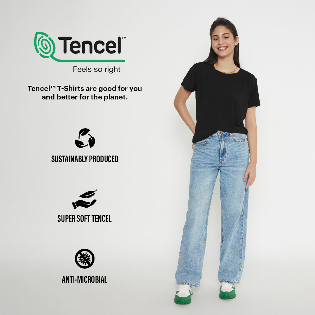 Women's TENCEL™ Modal-Round Neck-Black