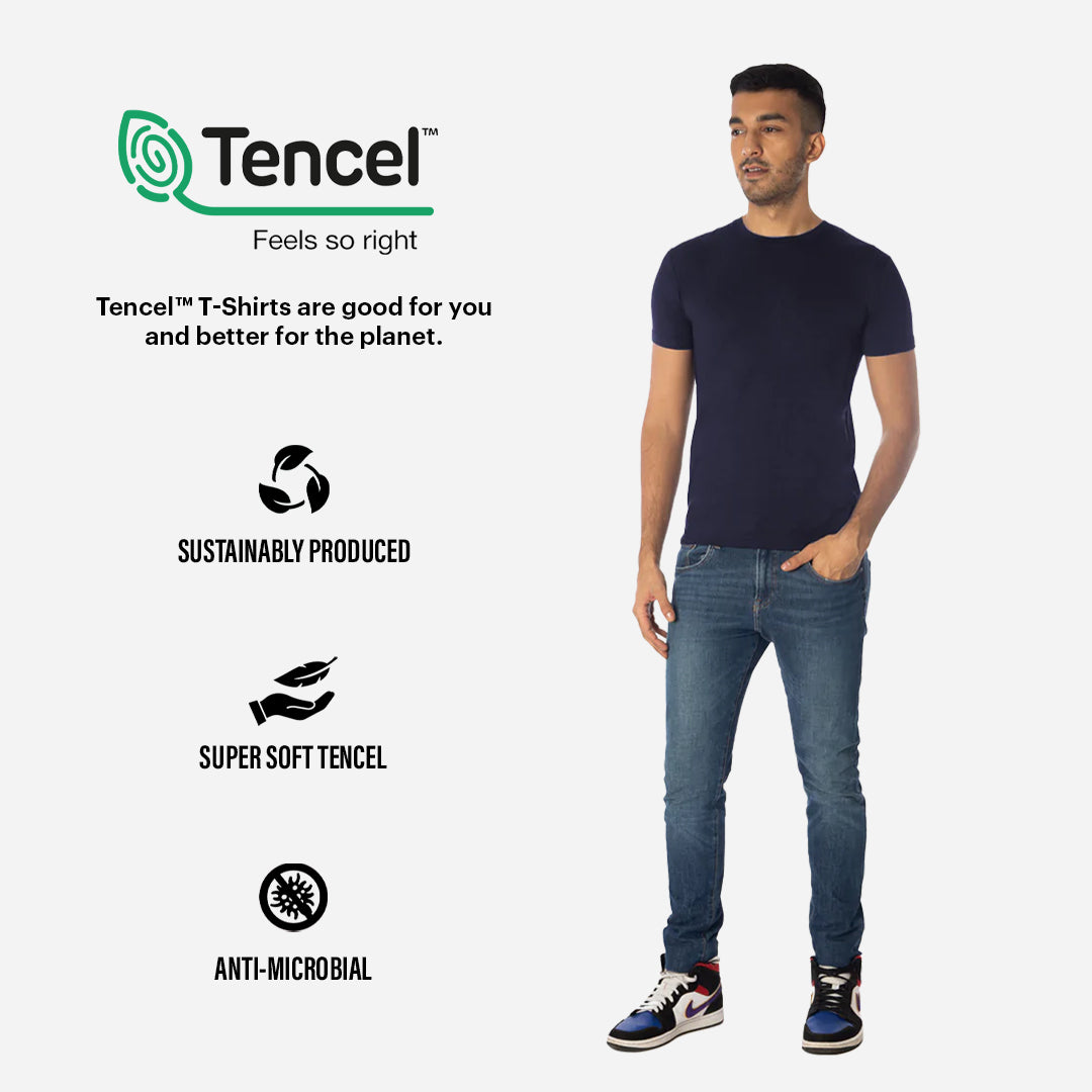 Men's TENCEL™ Modal-Round Neck-Navy Grey