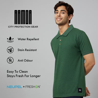 Men's ARMOR Polo 2 PC Pack Green-Brown