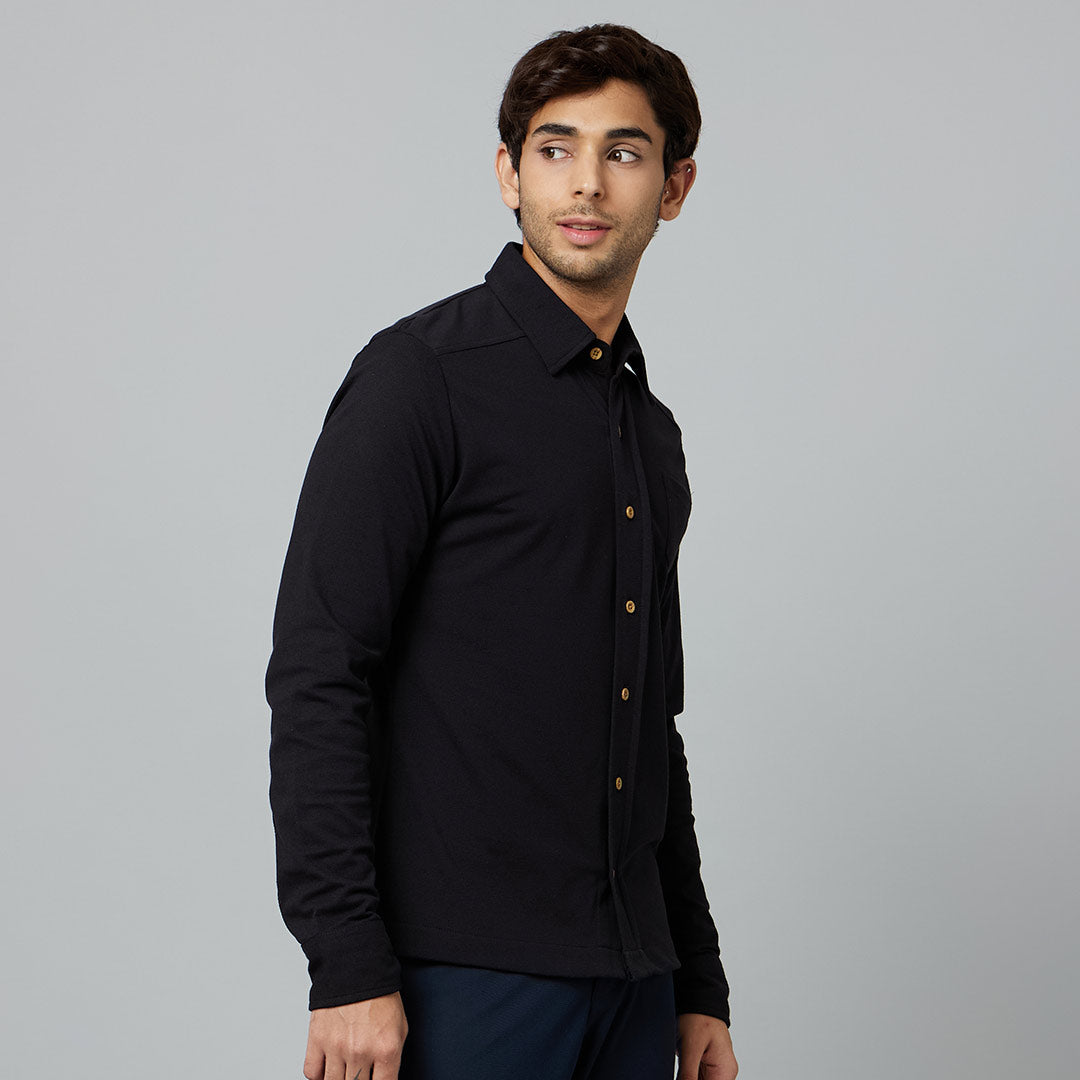 Men's-ARMOR-Full Sleeve Shirt Infinite Black