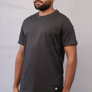 Men's ARMOR Crew Neck T-shirt 3 PC PACK Charcoal-Brown-Black