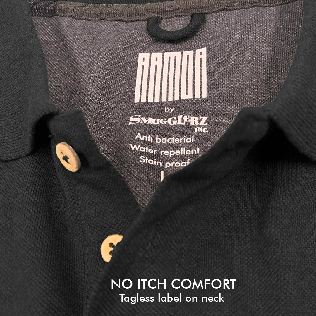 Men's ARMOR Polo T-shirt-Infinite Black