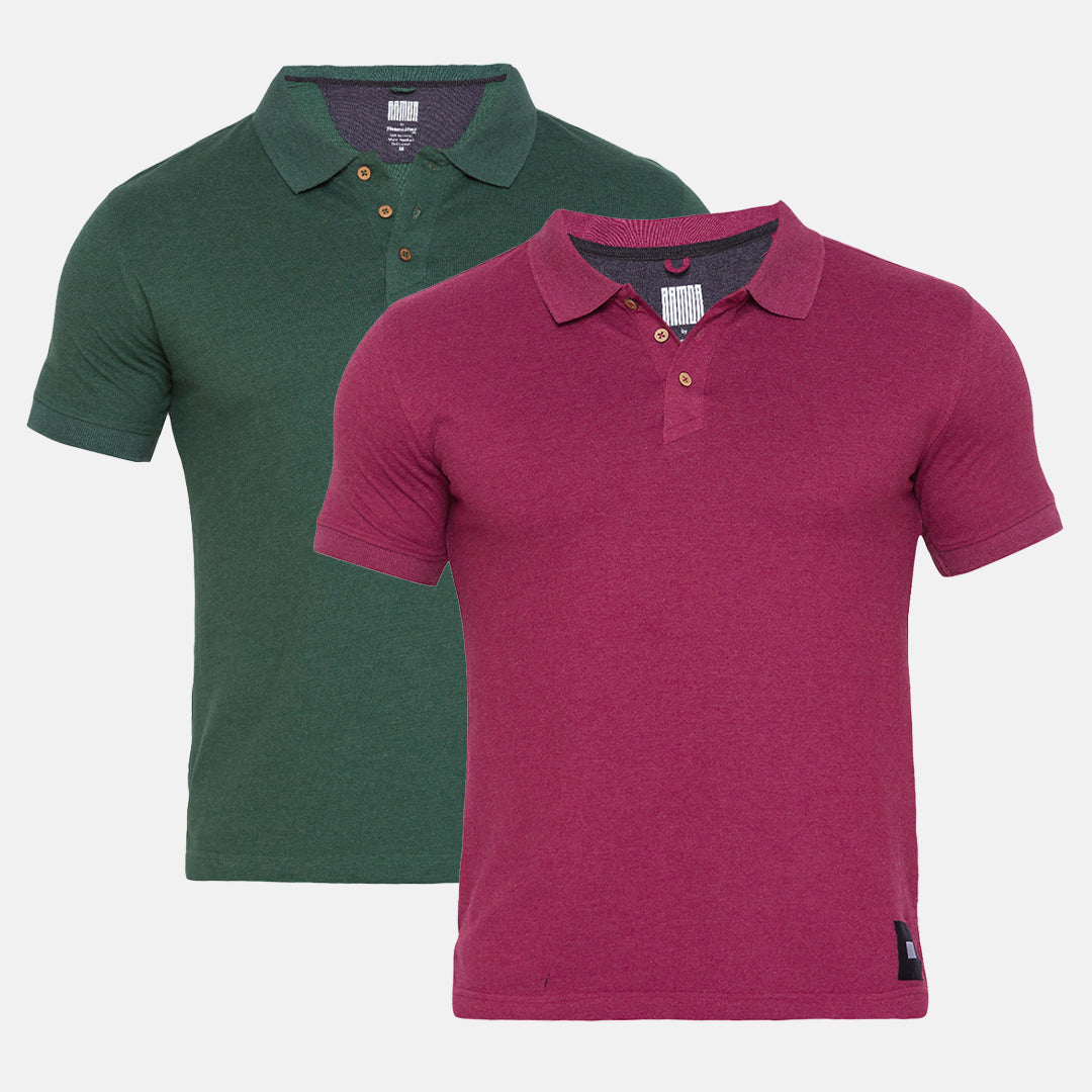 Men's ARMOR Mar's Polo T-shirt Pack of 2