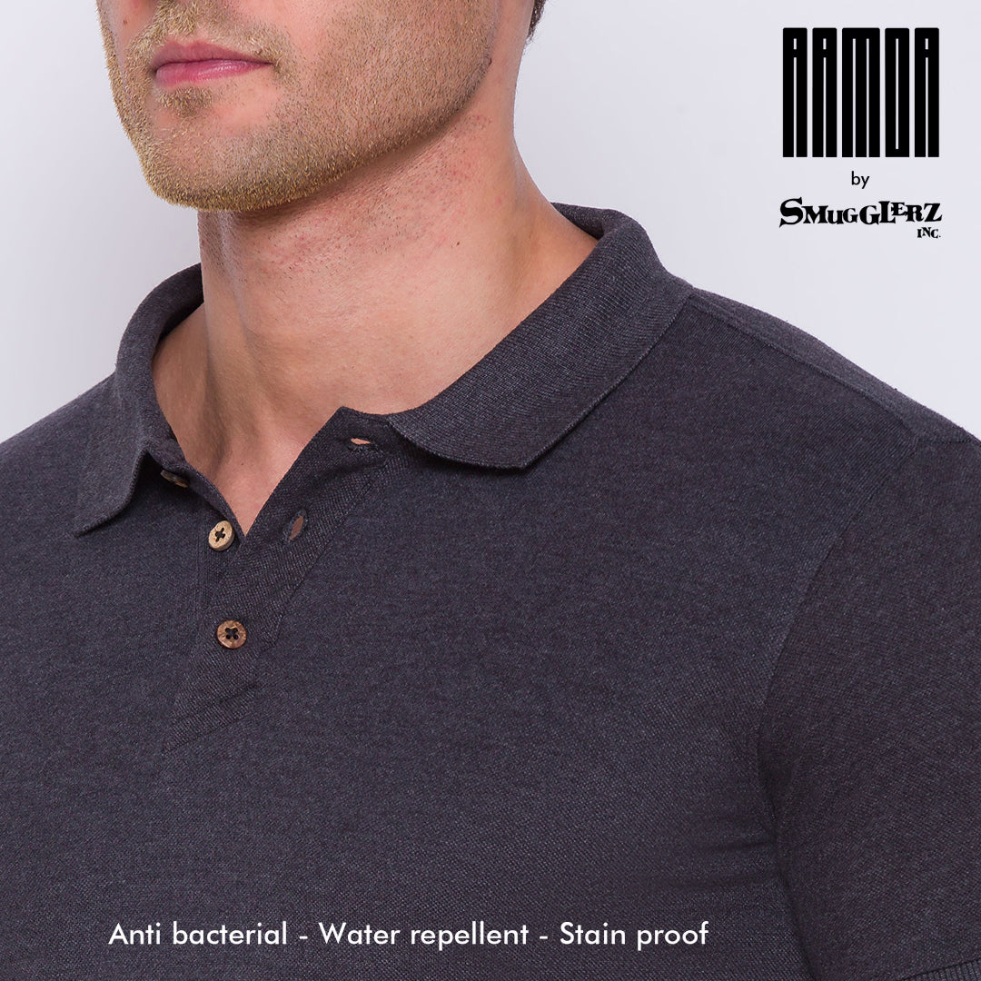 Men's ARMOR Polo T-shirt-Storm Grey