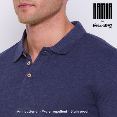 Men's ARMOR Polo T-shirt- Midnight Navy
