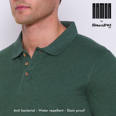 Men's ARMOR Polo T-shirt-Forest Green