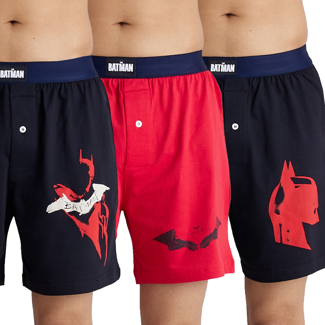 THE BATMAN™️-KNIT BOXER-3 PC PACK-COMBO 1-ASSORTED