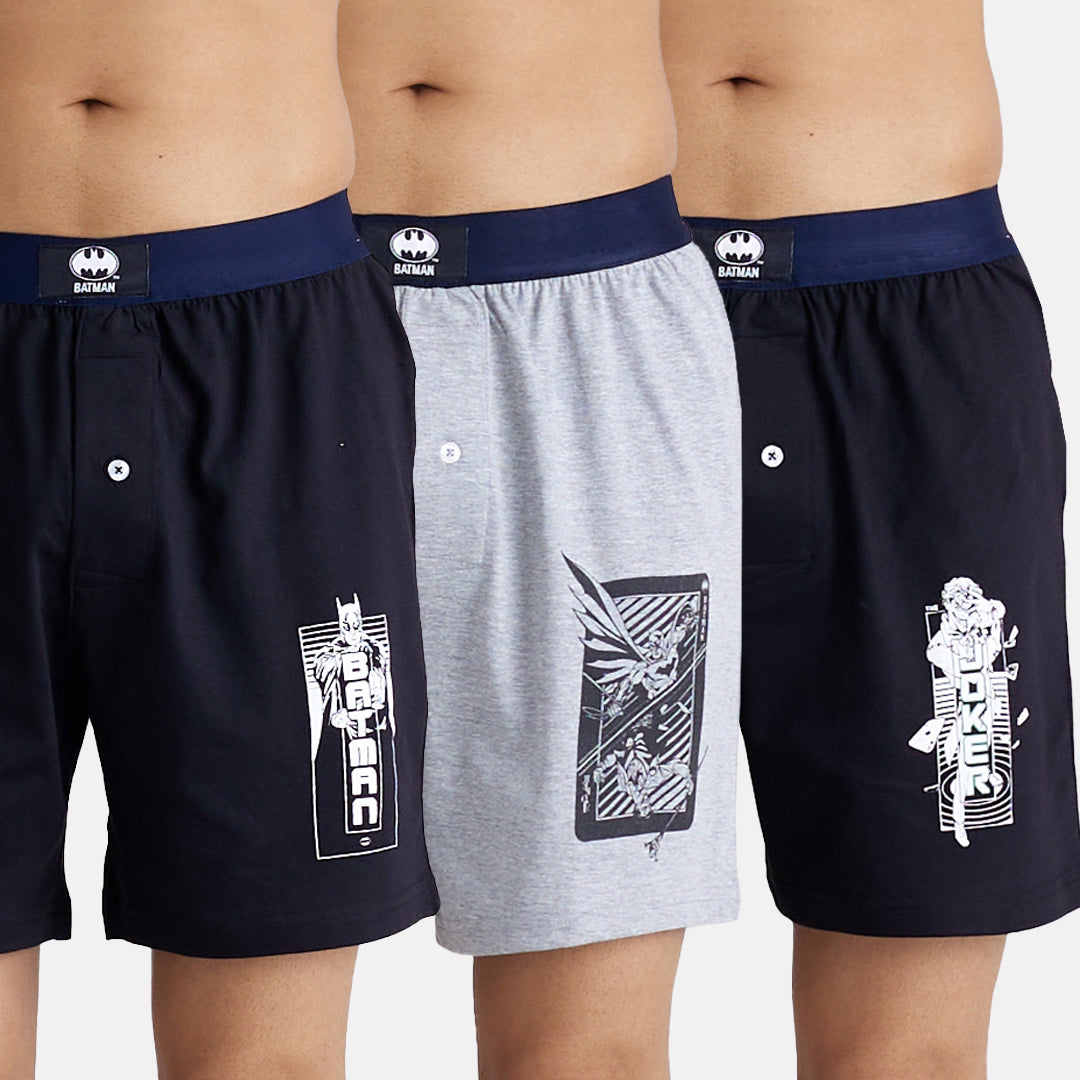 3-pack Short Cotton Boxer Shorts - Light gray melange/Star Wars - Men