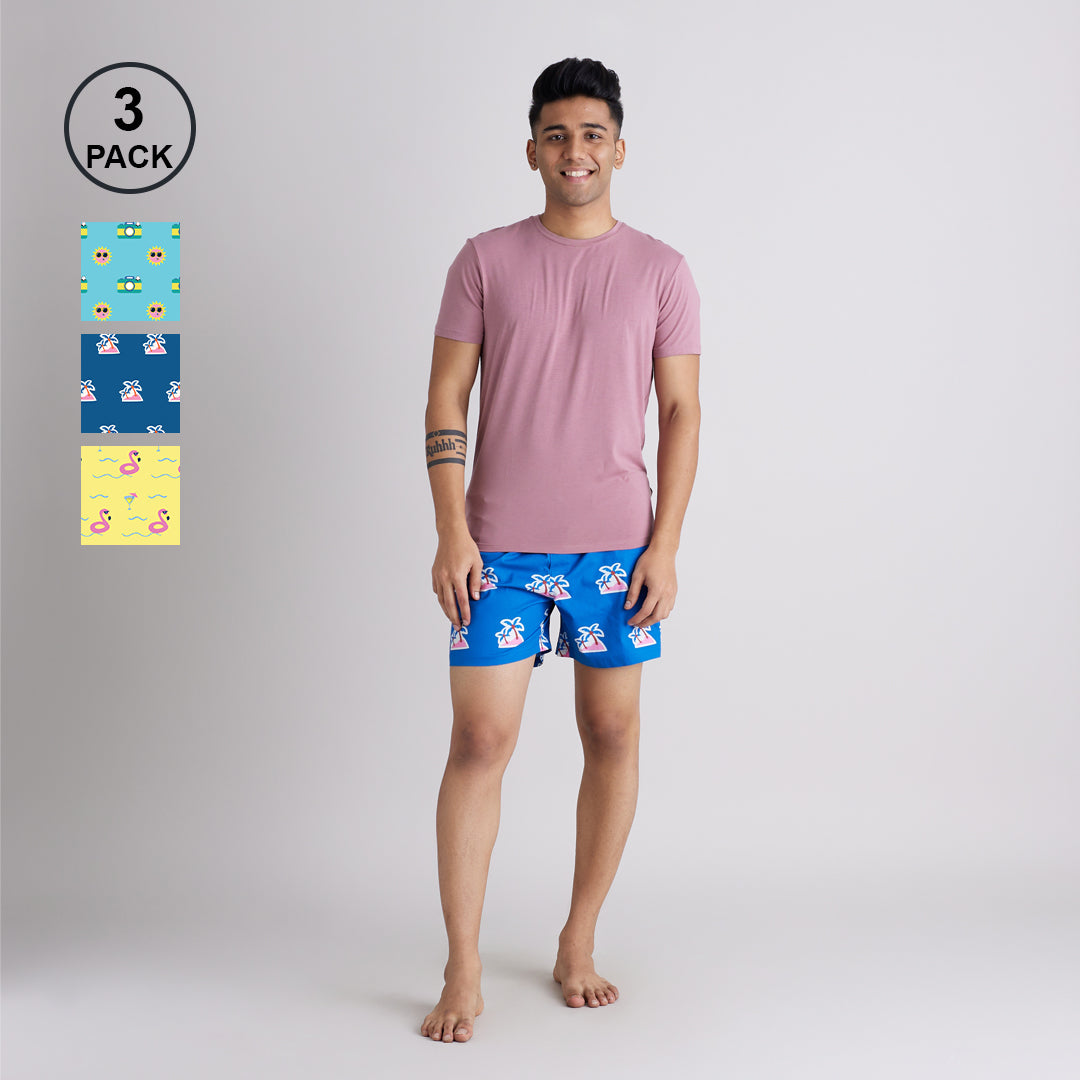 Fun In Sun Boxer Pack- (Pack of 3 pc Boxers)