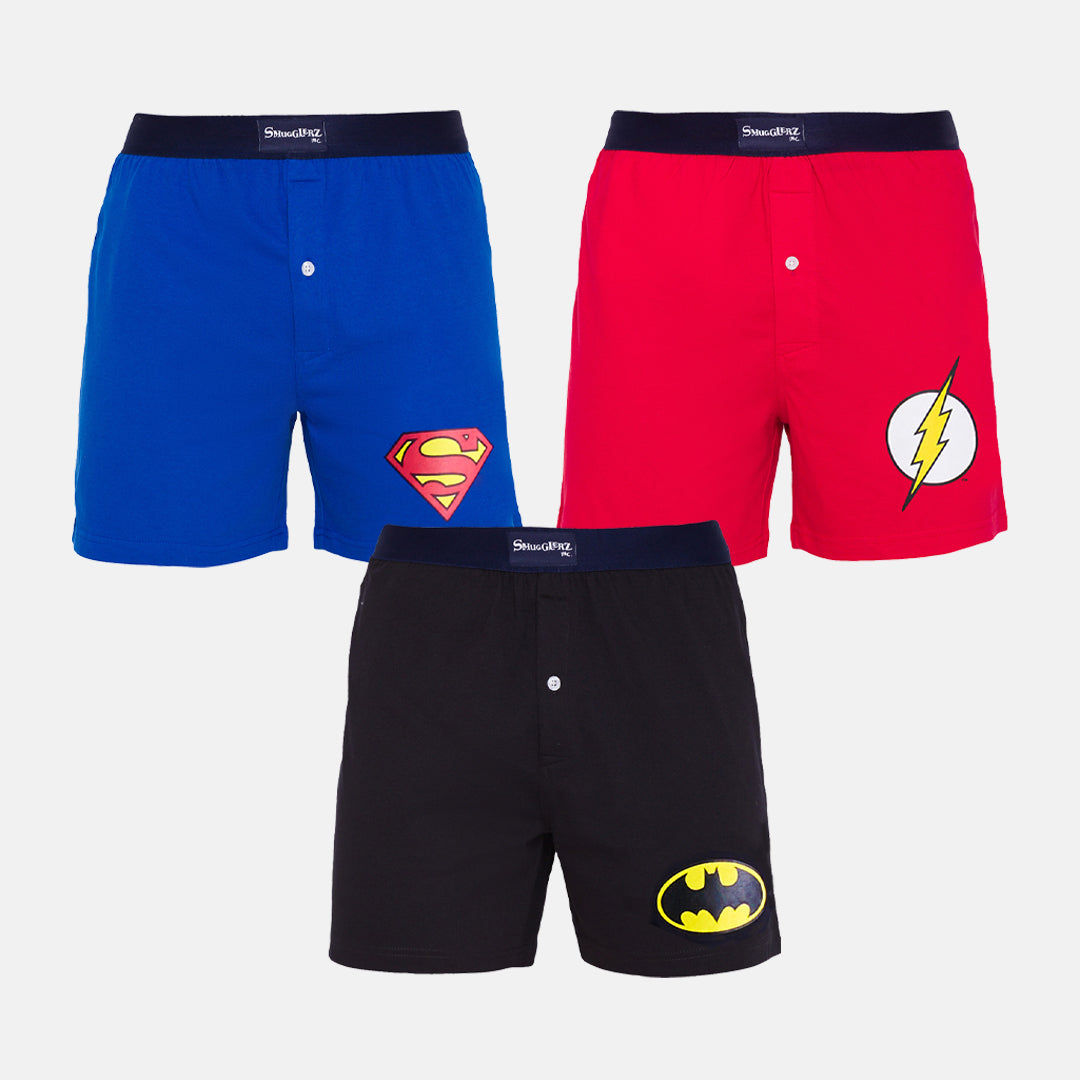 Justice League™️ Superhero-3 Pc Pack-Knit-Men-Boxer