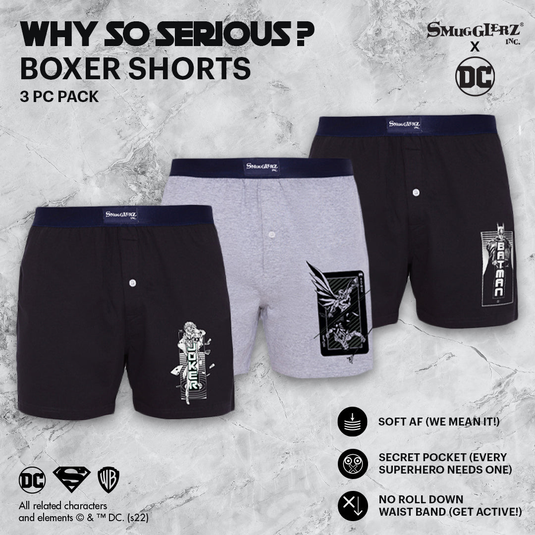 WHY SO SERIOUS! Pack-3 Pc Pack-Knit-Men-Boxer