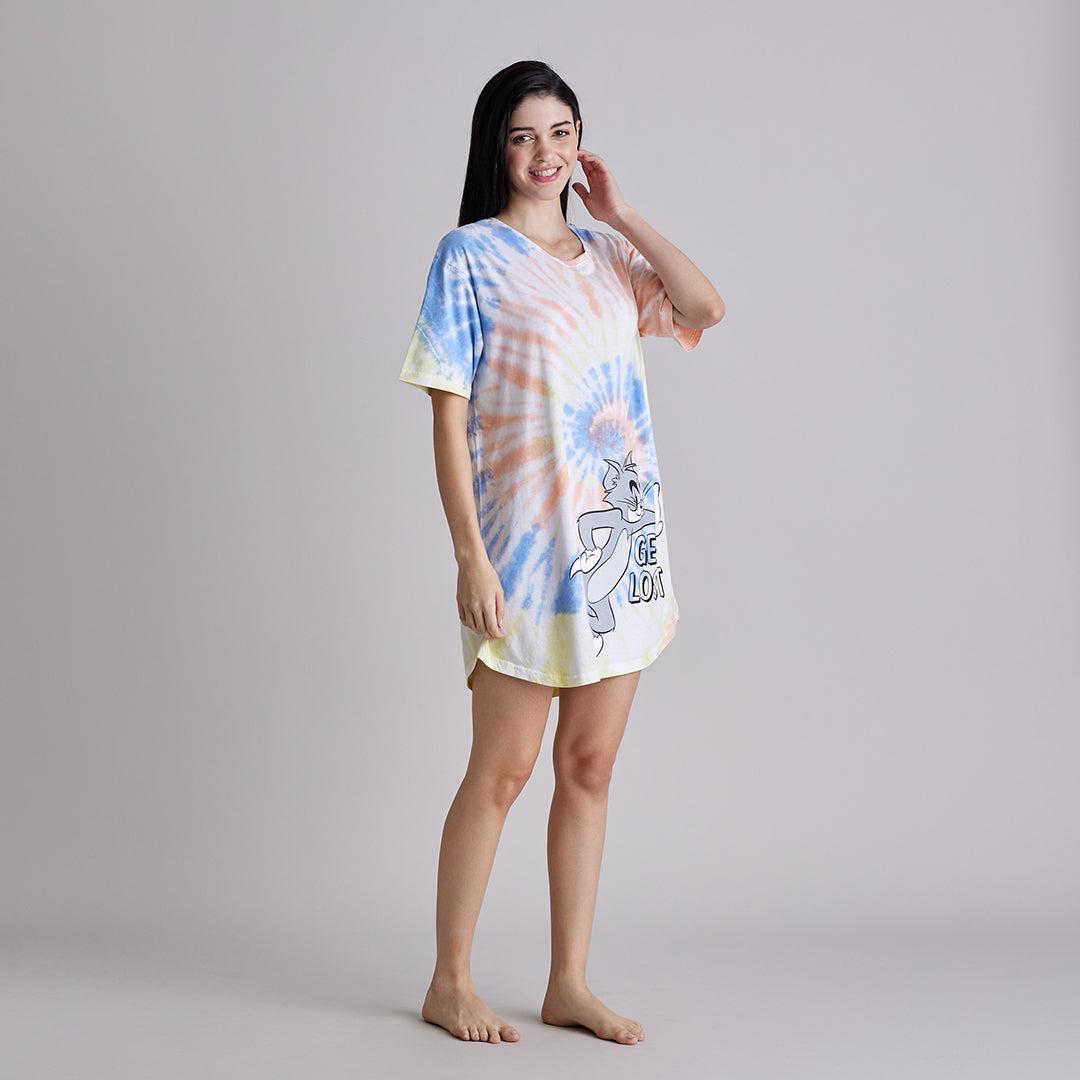 Tom and Jerry™️-GET LOST-SPIRAL-Women's Nightdress