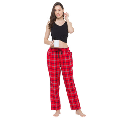 Cheery Red Checks Women X'Mas Pajama