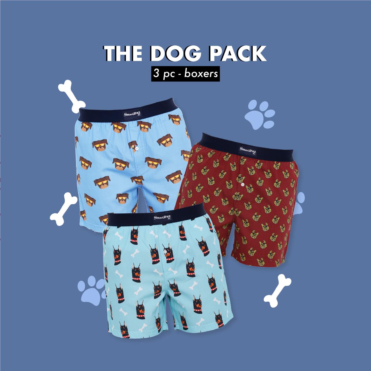 THE DOG PACK - (Pack of 3 pc Boxers)